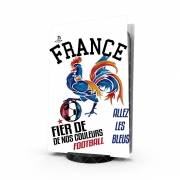 Autocollant Playstation 5 - Skin adhésif PS5 France Football Coq Sportif Fier de nos couleurs Allez les bleus