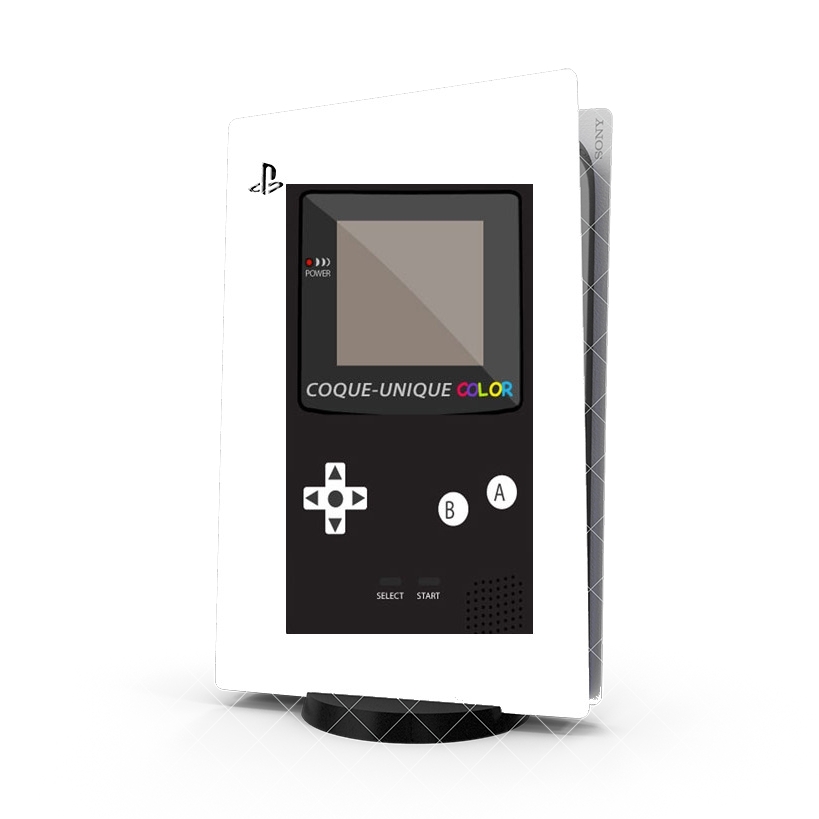 Autocollant Playstation 5 - Skin adhésif PS5 GameBoy Color Noir