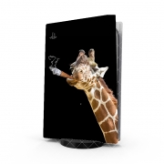 Autocollant Playstation 5 - Skin adhésif PS5 Girafe smoking cigare
