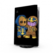 Autocollant Playstation 5 - Skin adhésif PS5 Groot x Thanos