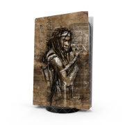 Autocollant Playstation 5 - Skin adhésif PS5 Grunge Michonne 