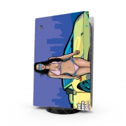 Autocollant Playstation 5 - Skin adhésif PS5 GTA collection: Bikini Girl Florida Beach