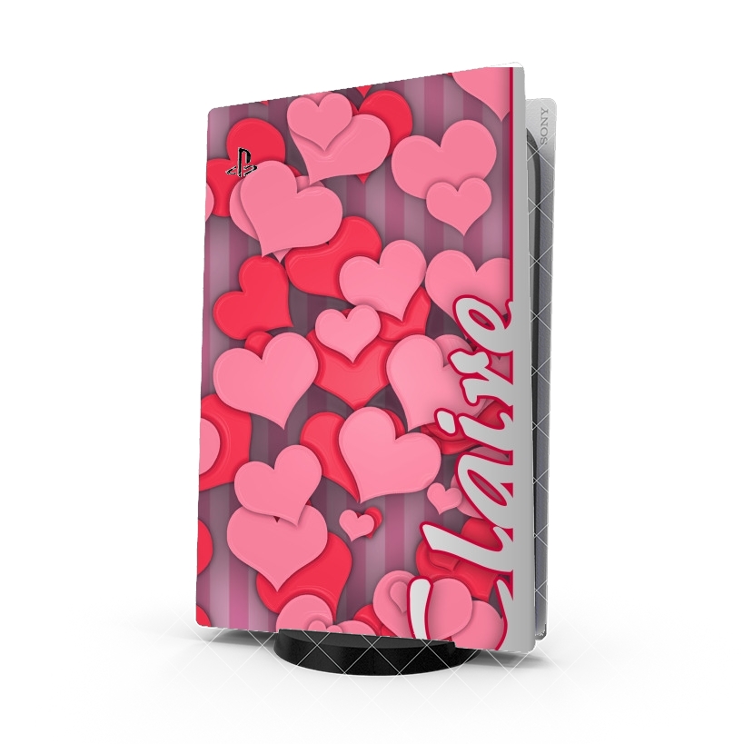 Autocollant Playstation 5 - Skin adhésif PS5 Heart Love - Claire