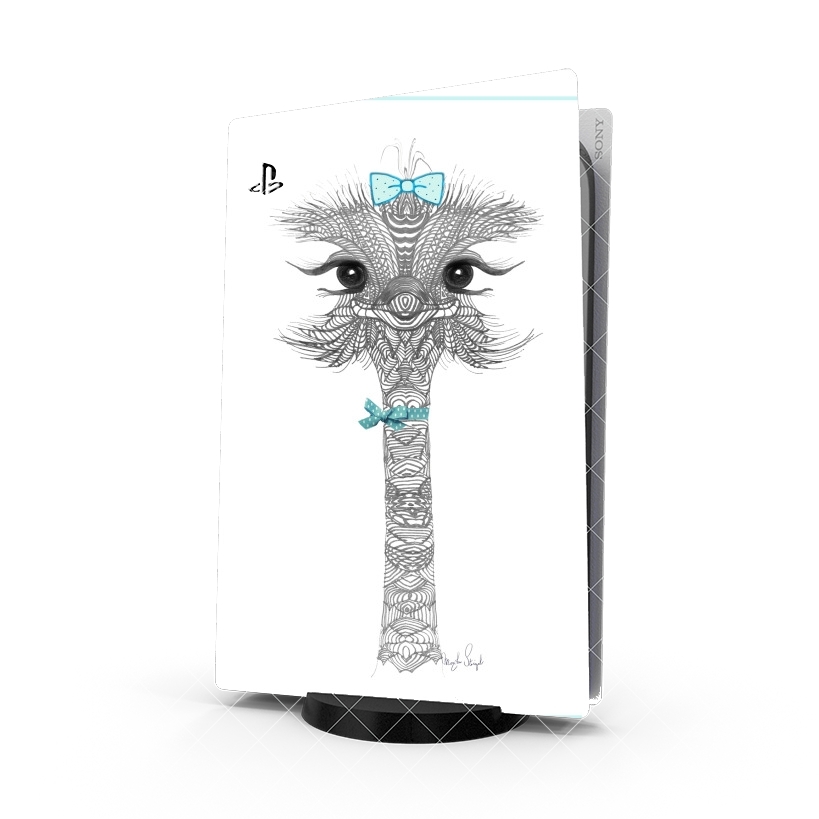 Autocollant Playstation 5 - Skin adhésif PS5 Hipster Girl postiche