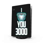 Autocollant Playstation 5 - Skin adhésif PS5 I Love You 3000 Iron Man Tribute