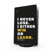 Autocollant Playstation 5 - Skin adhésif PS5 i never lose either i win or i learn Nelson Mandela