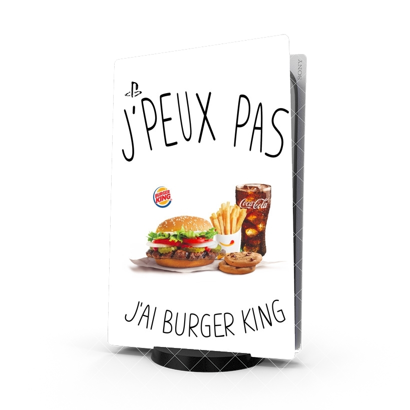Autocollant Playstation 5 - Skin adhésif PS5 Je peux pas j'ai Burger King