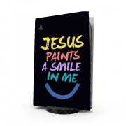 Autocollant Playstation 5 - Skin adhésif PS5 Jesus paints a smile in me Bible