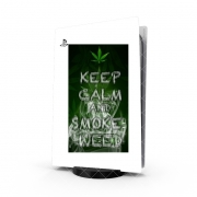 Autocollant Playstation 5 - Skin adhésif PS5 Keep Calm And Smoke Weed