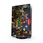 Autocollant Playstation 5 - Skin adhésif PS5 Killing Time with card game horror