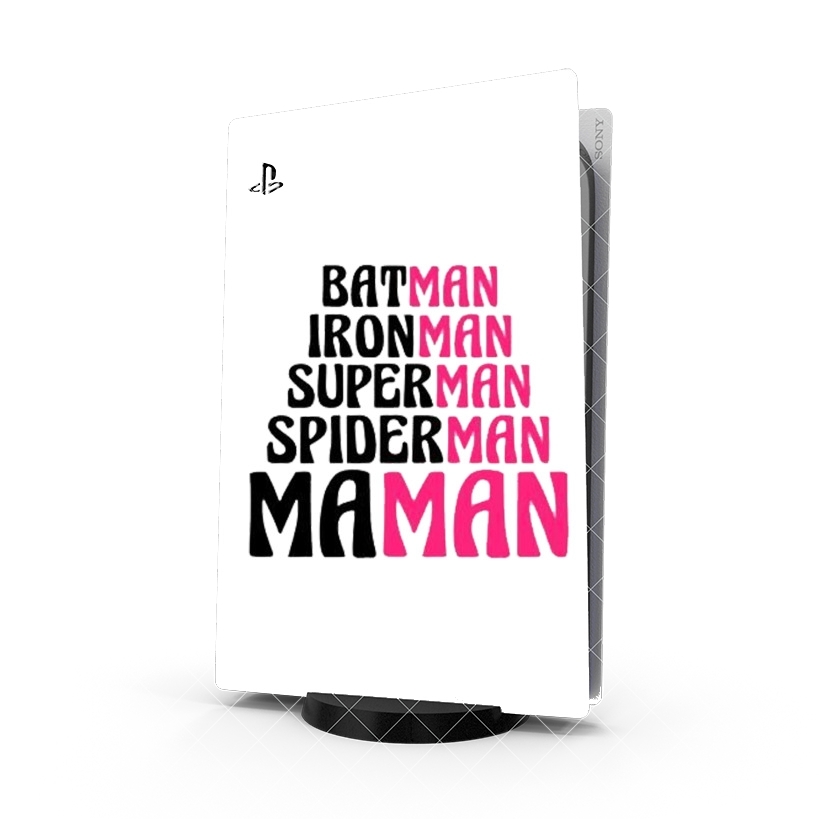Autocollant Playstation 5 - Skin adhésif PS5 Maman Super heros