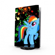 Autocollant Playstation 5 - Skin adhésif PS5 My little pony Rainbow Dash
