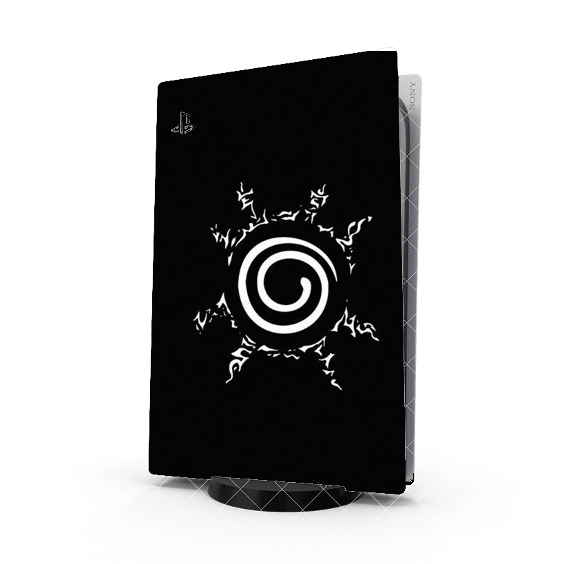 Autocollant Playstation 5 - Skin adhésif PS5 Naruto Fujin - Sceau Kyubii