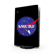 Autocollant Playstation 5 - Skin adhésif PS5 Nasa Parodie Smurfs in Space