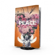 Autocollant Playstation 5 - Skin adhésif PS5 Peace Statue Flower