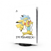 Autocollant Playstation 5 - Skin adhésif PS5 Pikarick - Rick Sanchez And Pikachu 
