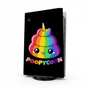 Autocollant Playstation 5 - Skin adhésif PS5 Poopycorn Caca Licorne