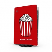 Autocollant Playstation 5 - Skin adhésif PS5 Popcorn movie and chill