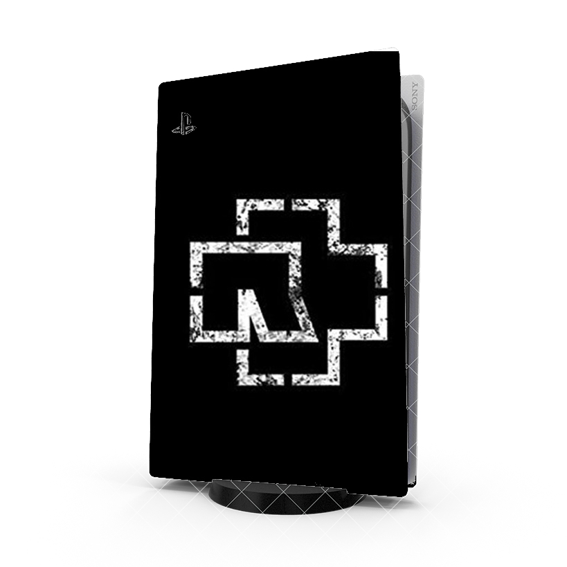 Autocollant Playstation 5 - Skin adhésif PS5 Rammstein white