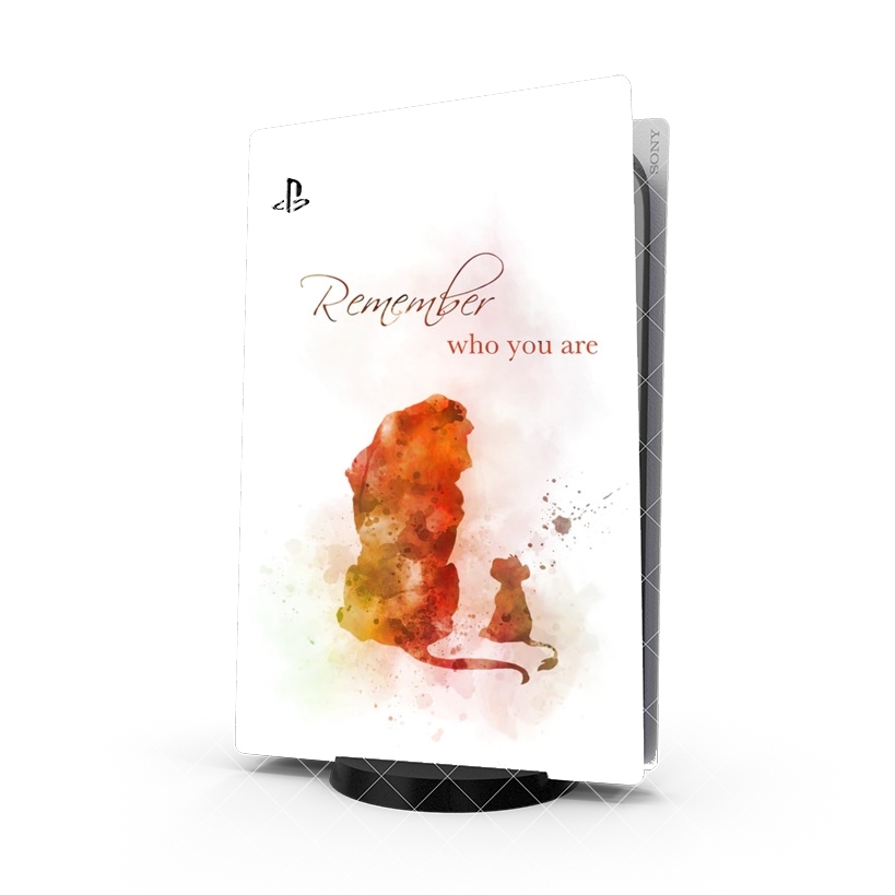Autocollant Playstation 5 - Skin adhésif PS5 Remember Who You Are Lion King