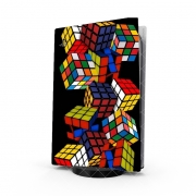 Autocollant Playstation 5 - Skin adhésif PS5 Rubiks Cube
