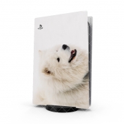 Autocollant Playstation 5 - Skin adhésif PS5 samoyede dog