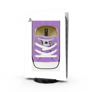 Autocollant Playstation 5 - Skin adhésif PS5 Chaussure All Star Violet