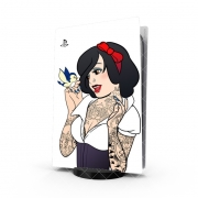 Autocollant Playstation 5 - Skin adhésif PS5 Snow White Tattoo Bird