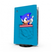 Autocollant Playstation 5 - Skin adhésif PS5 Sonic in the pocket