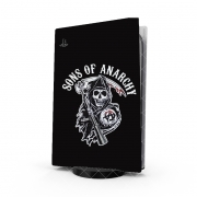 Autocollant Playstation 5 - Skin adhésif PS5 Sons Of Anarchy Skull Moto