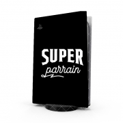 Autocollant Playstation 5 - Skin adhésif PS5 Super parrain humour famille cadeau