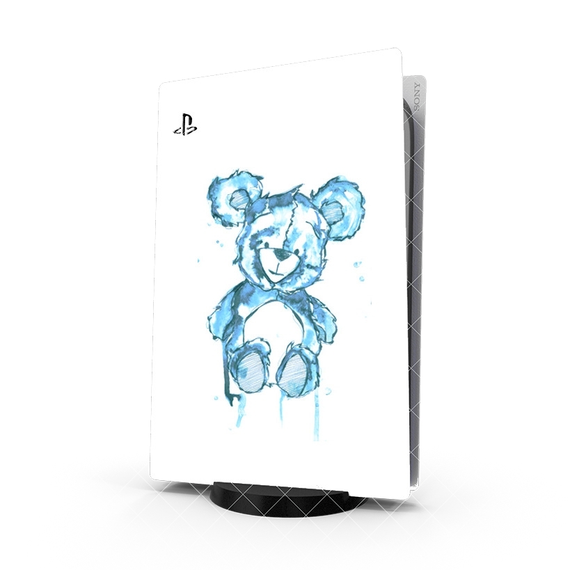 Autocollant Playstation 5 - Skin adhésif PS5 Teddy Bear Bleu