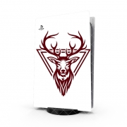 Autocollant Playstation 5 - Skin adhésif PS5 Vintage deer hunter logo