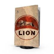 Autocollant Playstation 5 - Skin adhésif PS5 Vintage Gas Station Lion