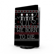 Autocollant Playstation 5 - Skin adhésif PS5 We born to die Ugly Halloween