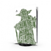 Autocollant Playstation 5 - Skin adhésif PS5 Yoda Force be with you