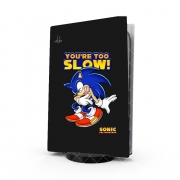 Autocollant Playstation 5 - Skin adhésif PS5 You're Too Slow - Sonic