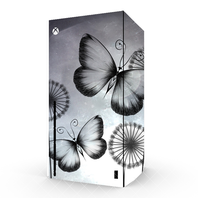 Autocollant Xbox Series X / S - Skin adhésif Xbox Butterflies Dandelion