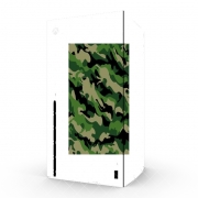 Autocollant Xbox Series X / S - Skin adhésif Xbox Camouflage Militaire Vert