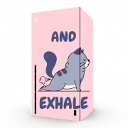 Autocollant Xbox Series X / S - Skin adhésif Xbox Cat Yoga Exhale