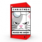Autocollant Xbox Series X / S - Skin adhésif Xbox Christmas makes me Angry cat