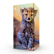 Autocollant Xbox Series X / S - Skin adhésif Xbox Cute cheetah cub