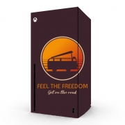 Autocollant Xbox Series X / S - Skin adhésif Xbox Feel The freedom on the road