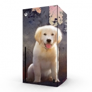 Autocollant Xbox Series X / S - Skin adhésif Xbox Golden Retriever Puppy