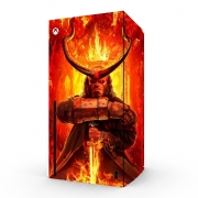 Autocollant Xbox Series X / S - Skin adhésif Xbox Hellboy in Fire