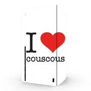 Autocollant Xbox Series X / S - Skin adhésif Xbox I love couscous - Plat Boulette