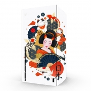 Autocollant Xbox Series X / S - Skin adhésif Xbox Japanese geisha surrounded with colorful carps