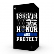 Autocollant Xbox Series X / S - Skin adhésif Xbox Police Serve Honor Protect