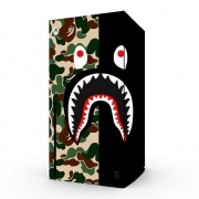 Autocollant Xbox Series X / S - Skin adhésif Xbox Shark Bape Camo Military Bicolor