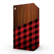 Autocollant Xbox Series X / S - Skin adhésif Xbox Wooden Lumberjack